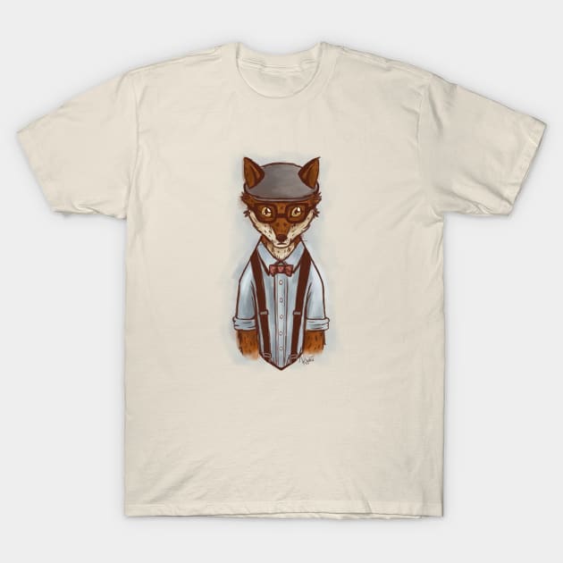 Hipster Fox T-Shirt by Khatii